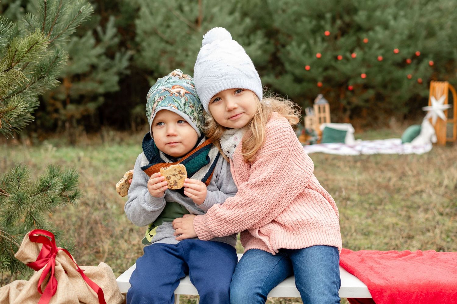 świąteczne mini sesje zdjęciowe rodzinne zimowe poznań fotograf sesja zdjęcia z psem z rodziną Boże Narodzenie Szczytniki dachowa kórnik
