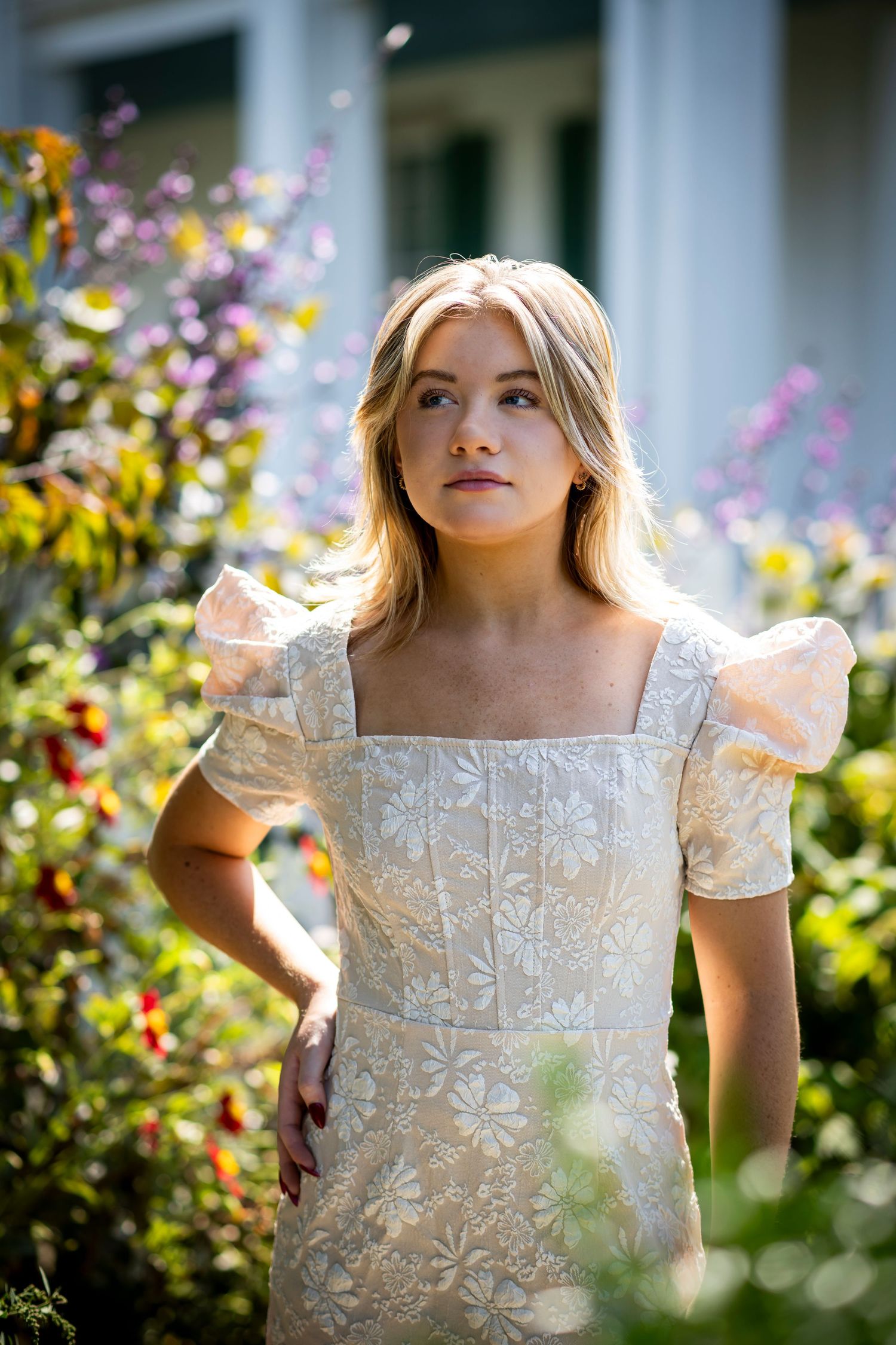 Let's create a custom lifestyle session, like this garden, storybook vision requested as part of a Senior portrait concept. Connect today!