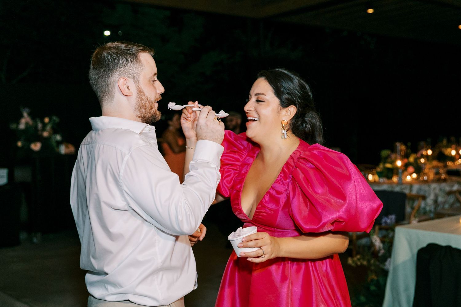 Wedding reception celebration with couples dancing and enjoying festive moments on the dance floor.