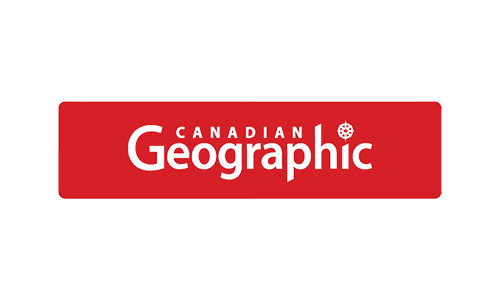 Simple red rectangular logo with the text 'Geographic' in dark lettering.