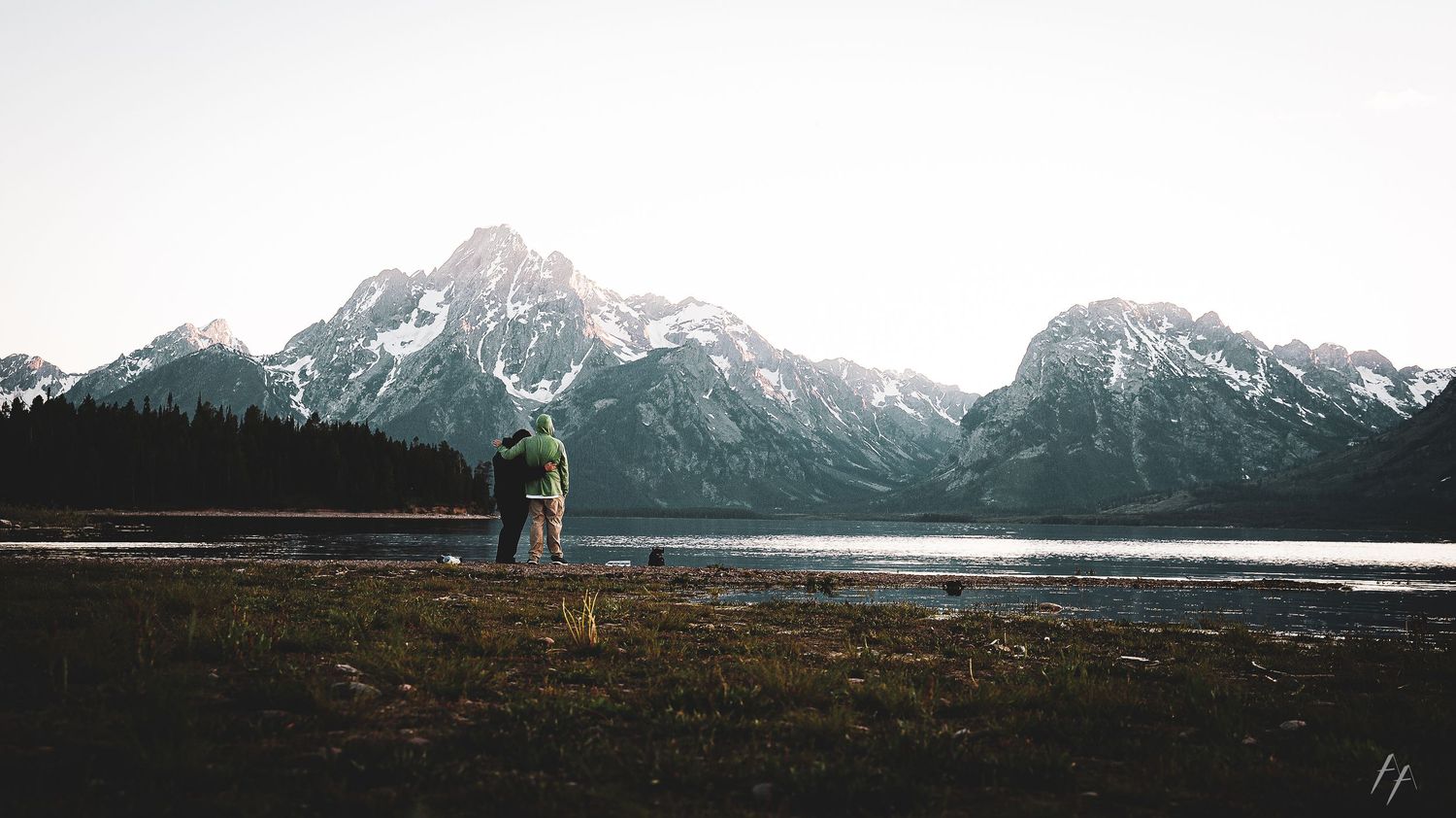 Couple portrait in Grand Tetons