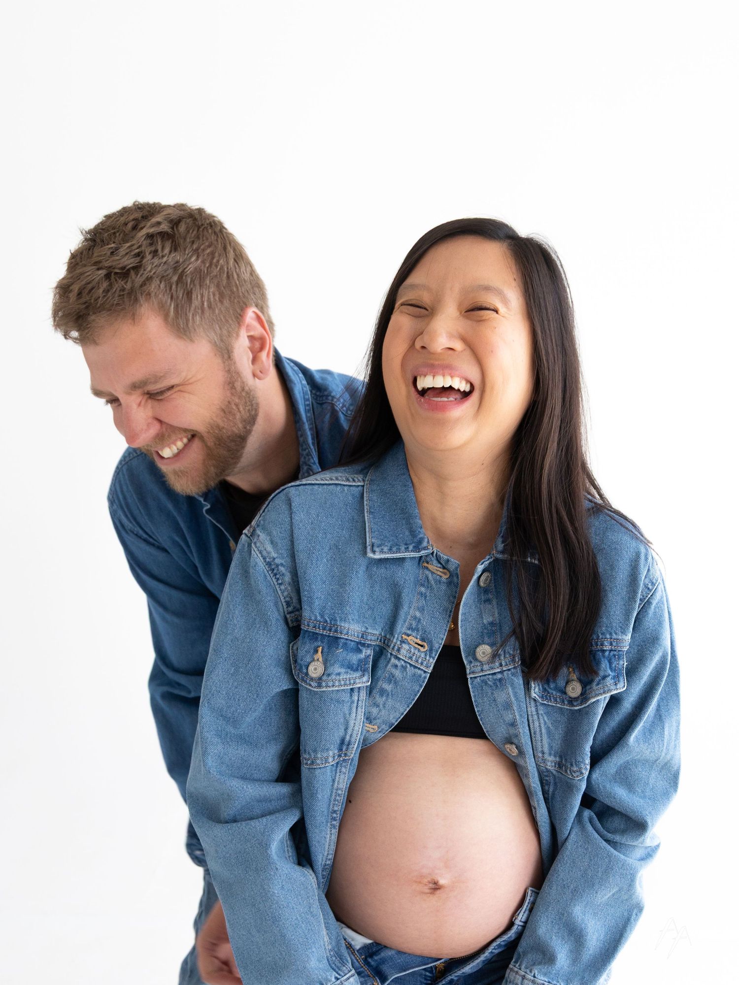 Denim Jacket Maternity Photos Denver Photo Collective