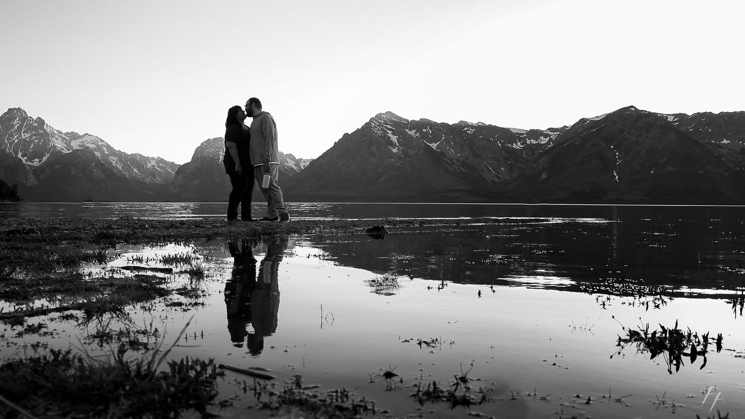 Couple portrait in Grand Tetons