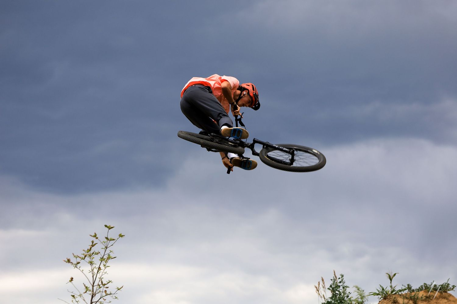 Mountain Bike Jump Portrait in Boulder Colorado