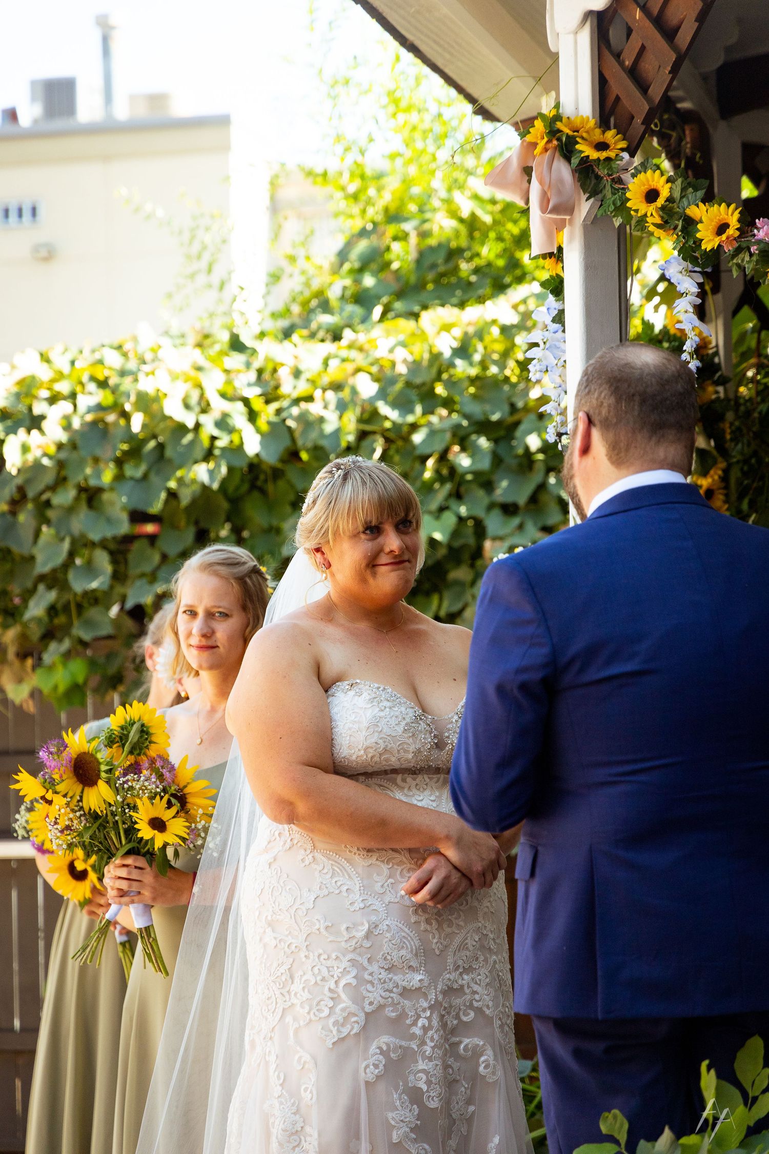 Bride at alter