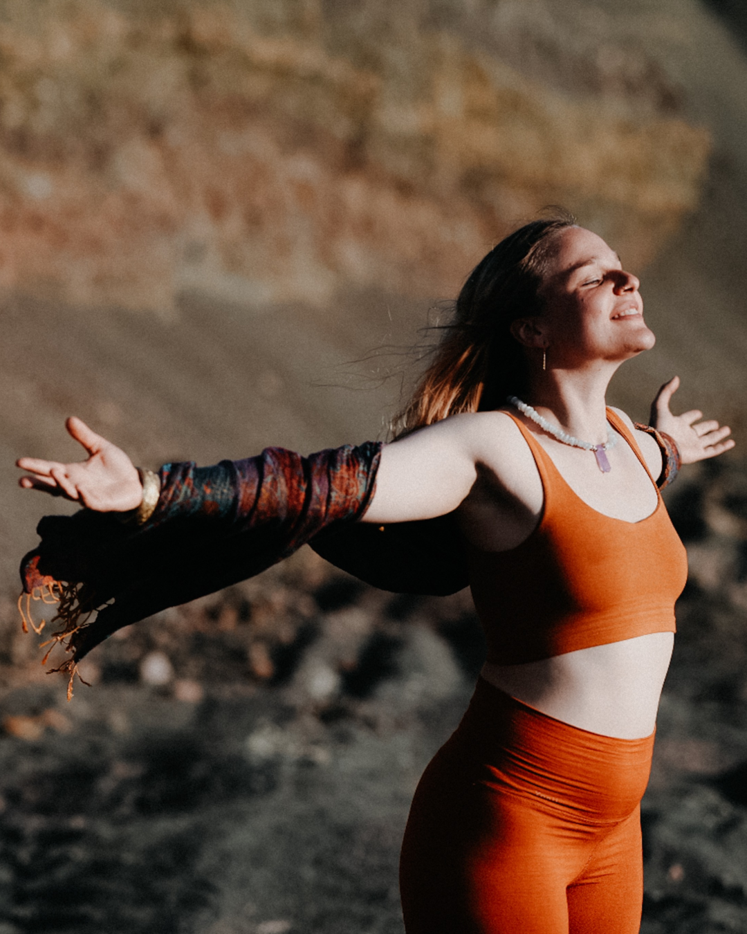 Artistic portrait of a woman, outdoor photography session, Yoga, Erfurt