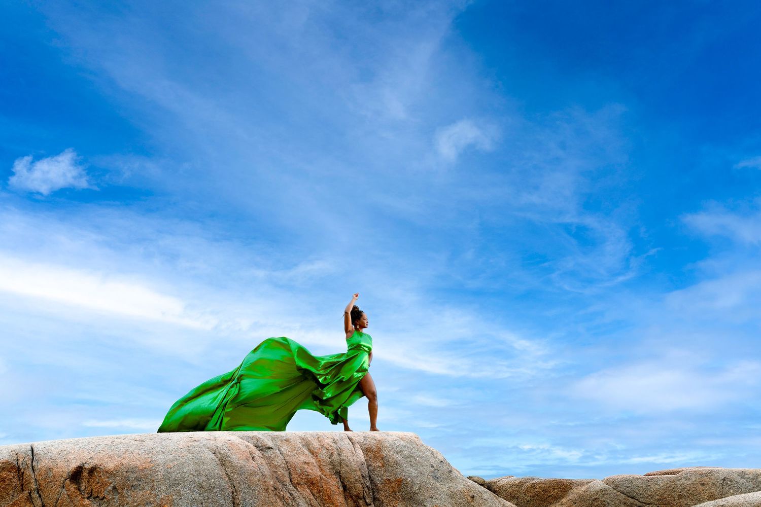 Flying Dress Shoot Peggy's Cove, Nova Scotia
