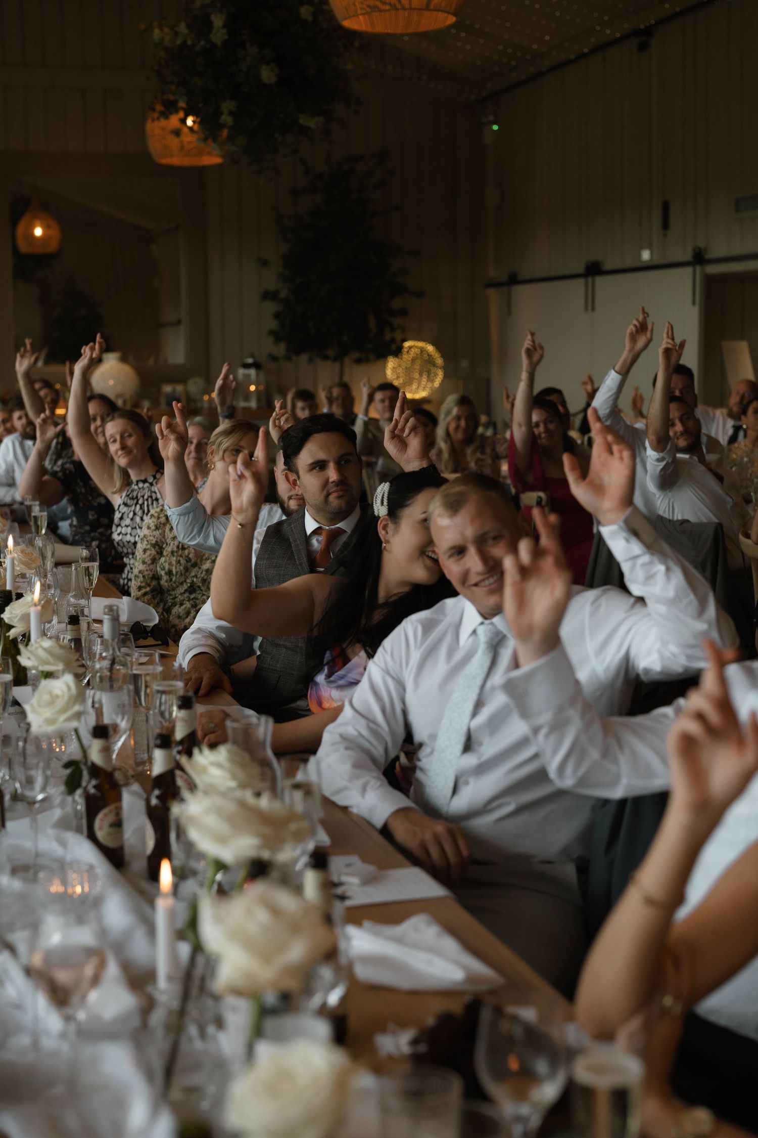 guests partake in speeches at Primrose Hill farm Wedding- Photo by Primrose Hill Farm Wedding Photographer, Olivia J Morgan Photography