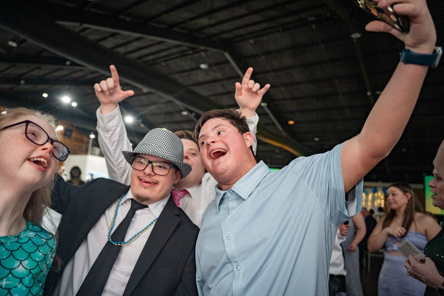 young men dancing
