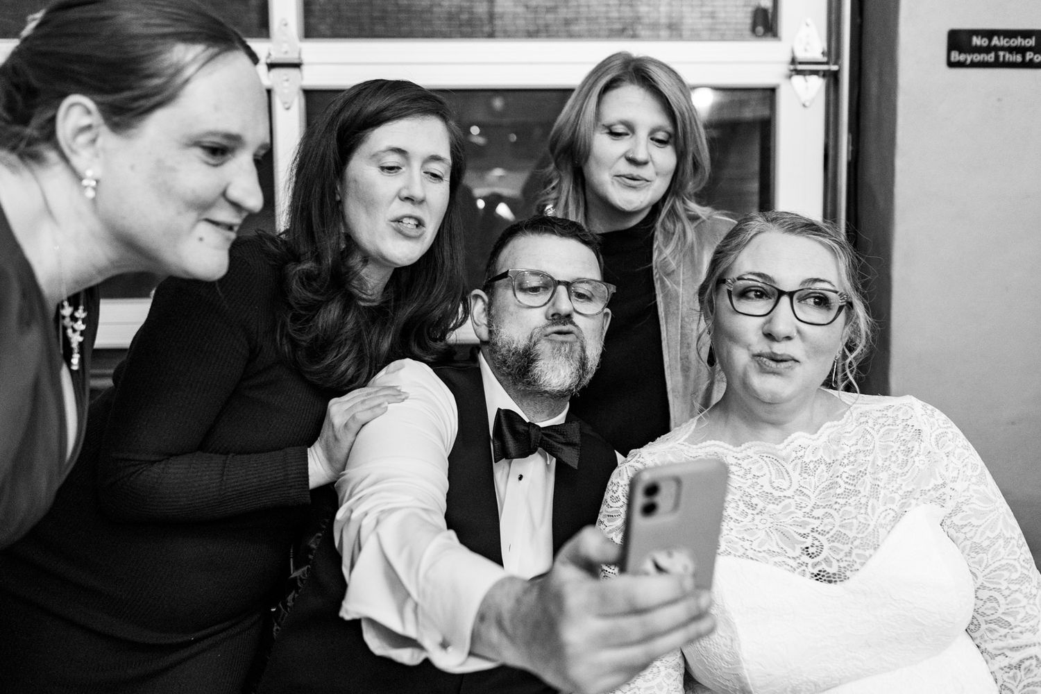 Wedding photos from The Barrel House in Chambersburg, PA singing bride and wedding party