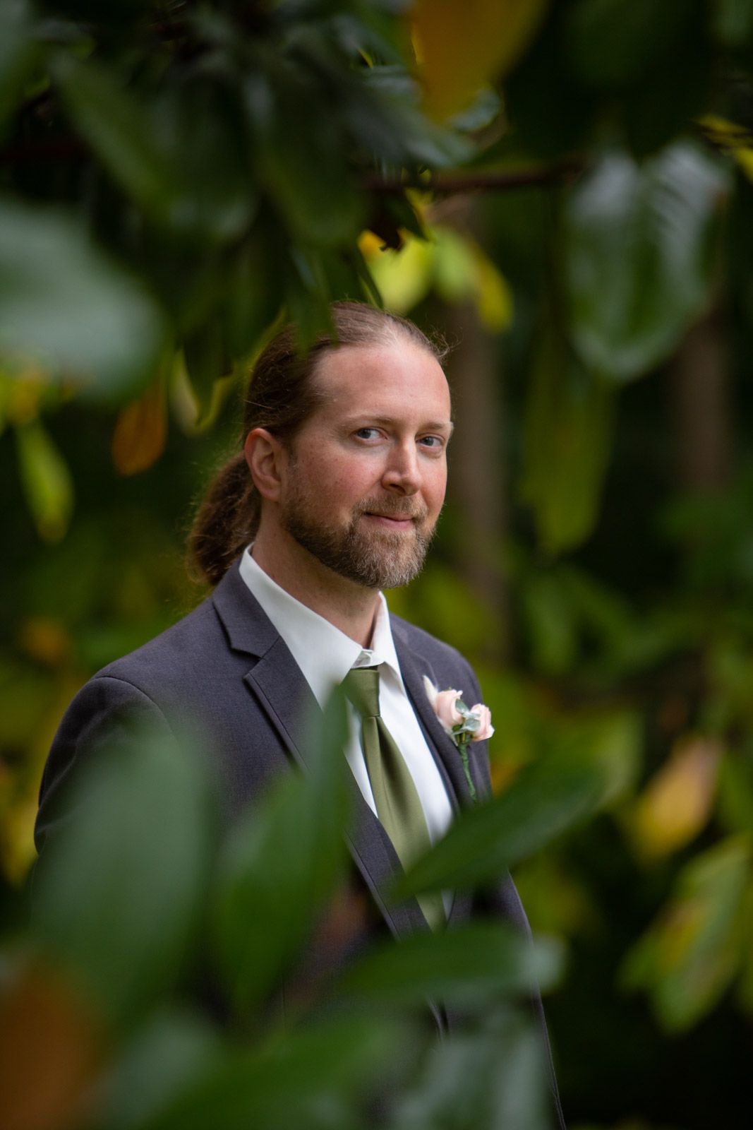 groom through layers of leaves