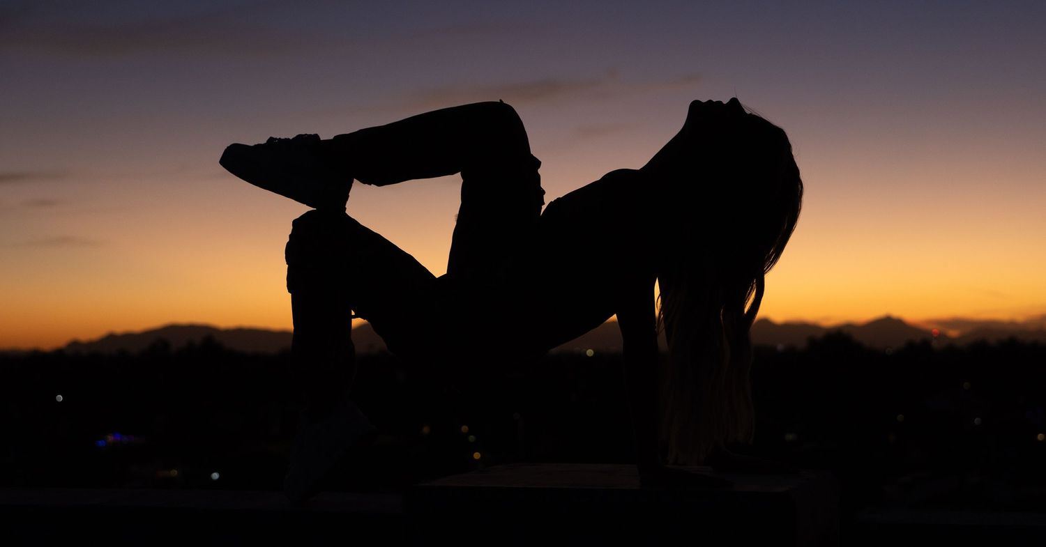a young model posing at sunset in chandler, arizona