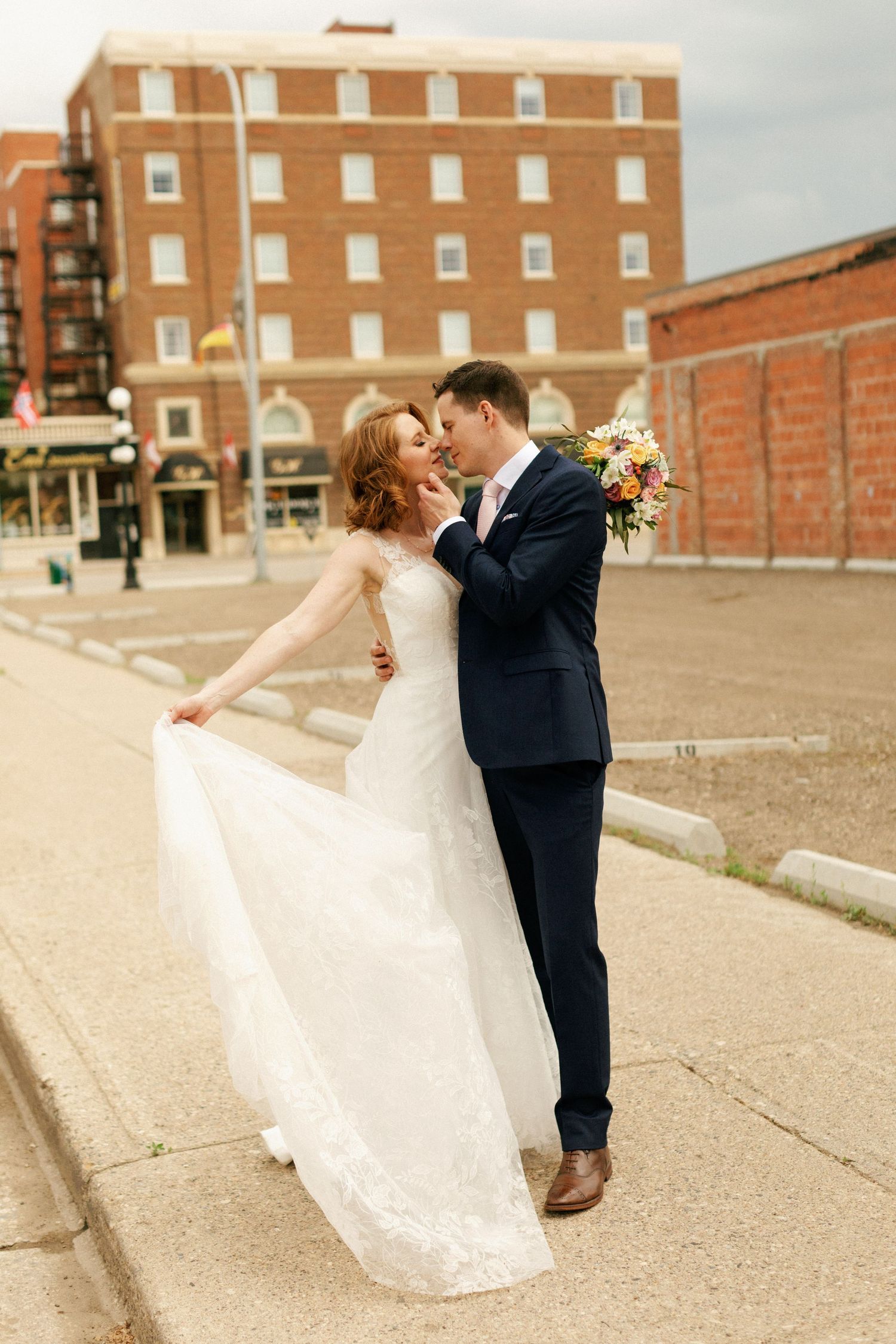 downtown wedding photography