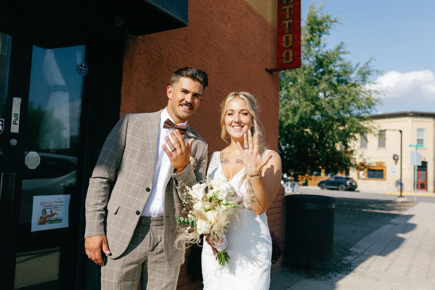 tattoos after 'I do's' wedding couple get tattoos after their wedding ceremony