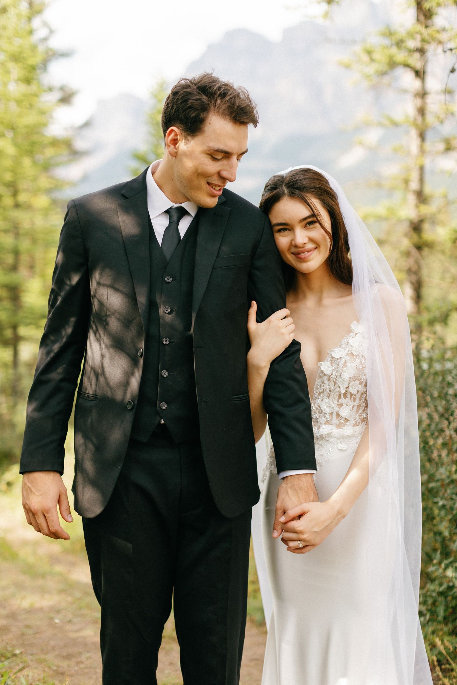 Willow Allen and Cale after they eloped in Banff, Alberta