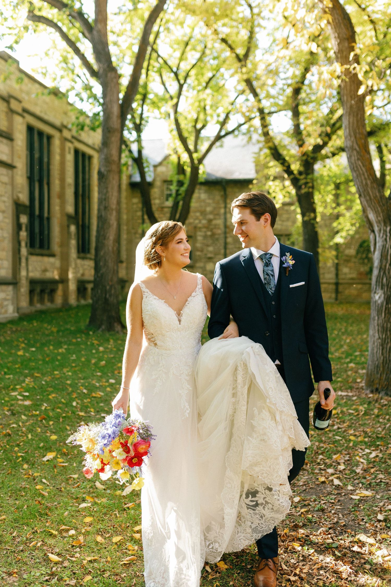 wedding couple on their wedding day