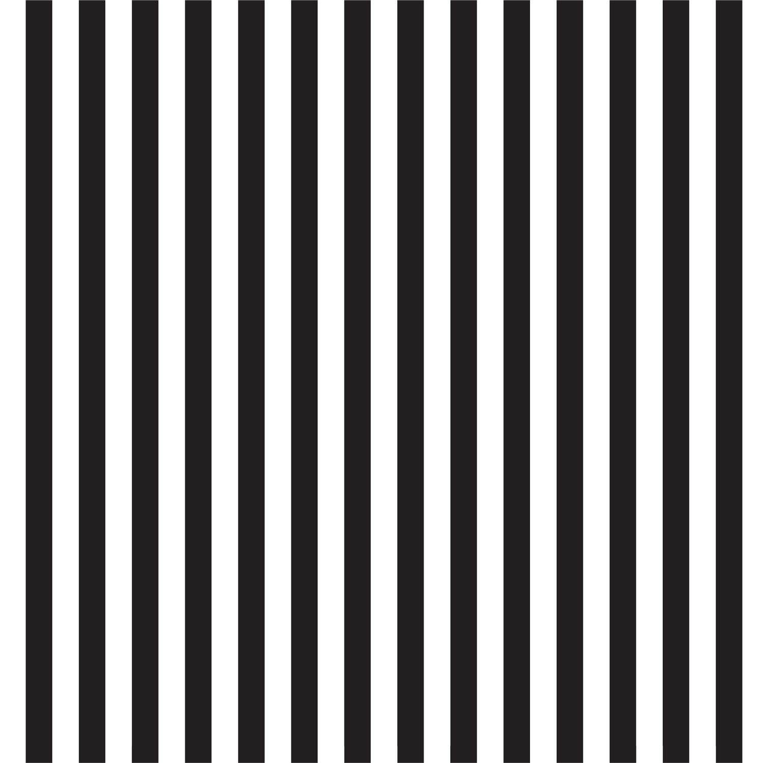Black and white vertical stripes pattern forming a classic geometric design.
