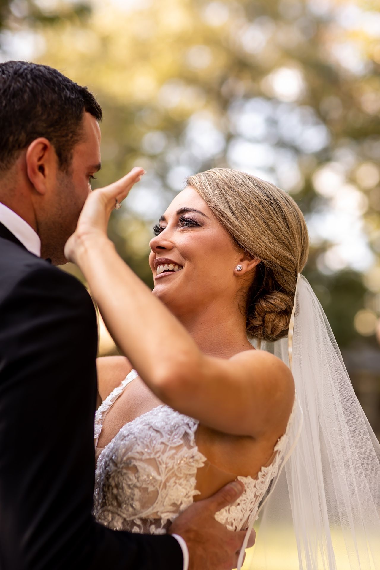 Close-up sequence shows a wedding couple sharing seven joyful moments as they celebrate their special day.