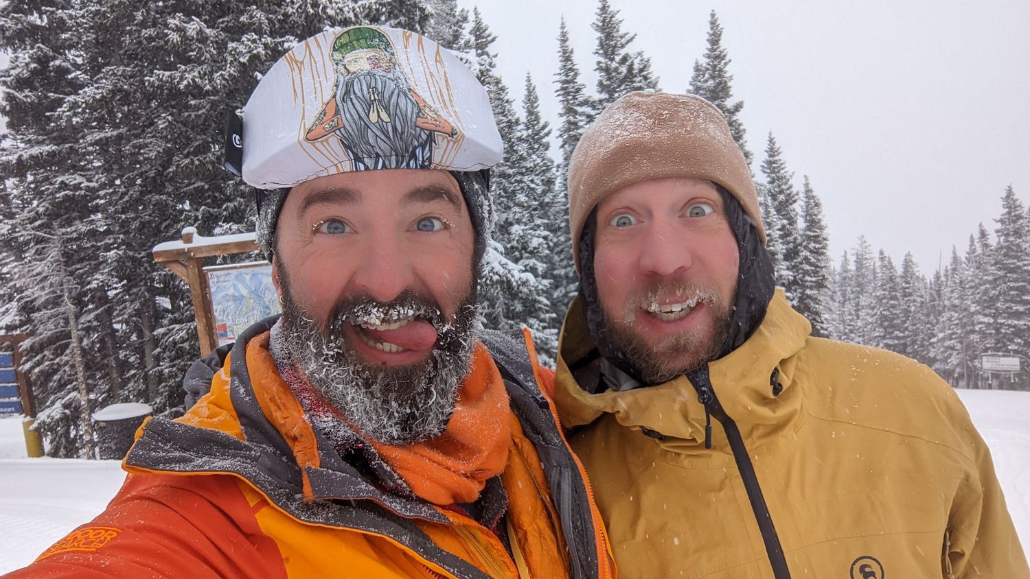 Colorado hidden marriage proposal photographer out with buddy skiing near Breckenridge, CO