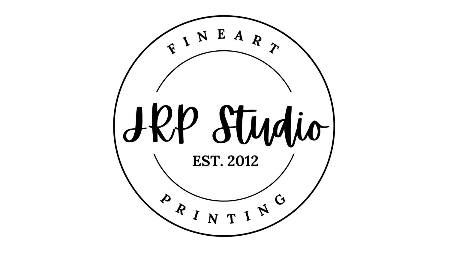 Three circular logo designs with minimal text and concentric circle patterns arranged in a horizontal row.