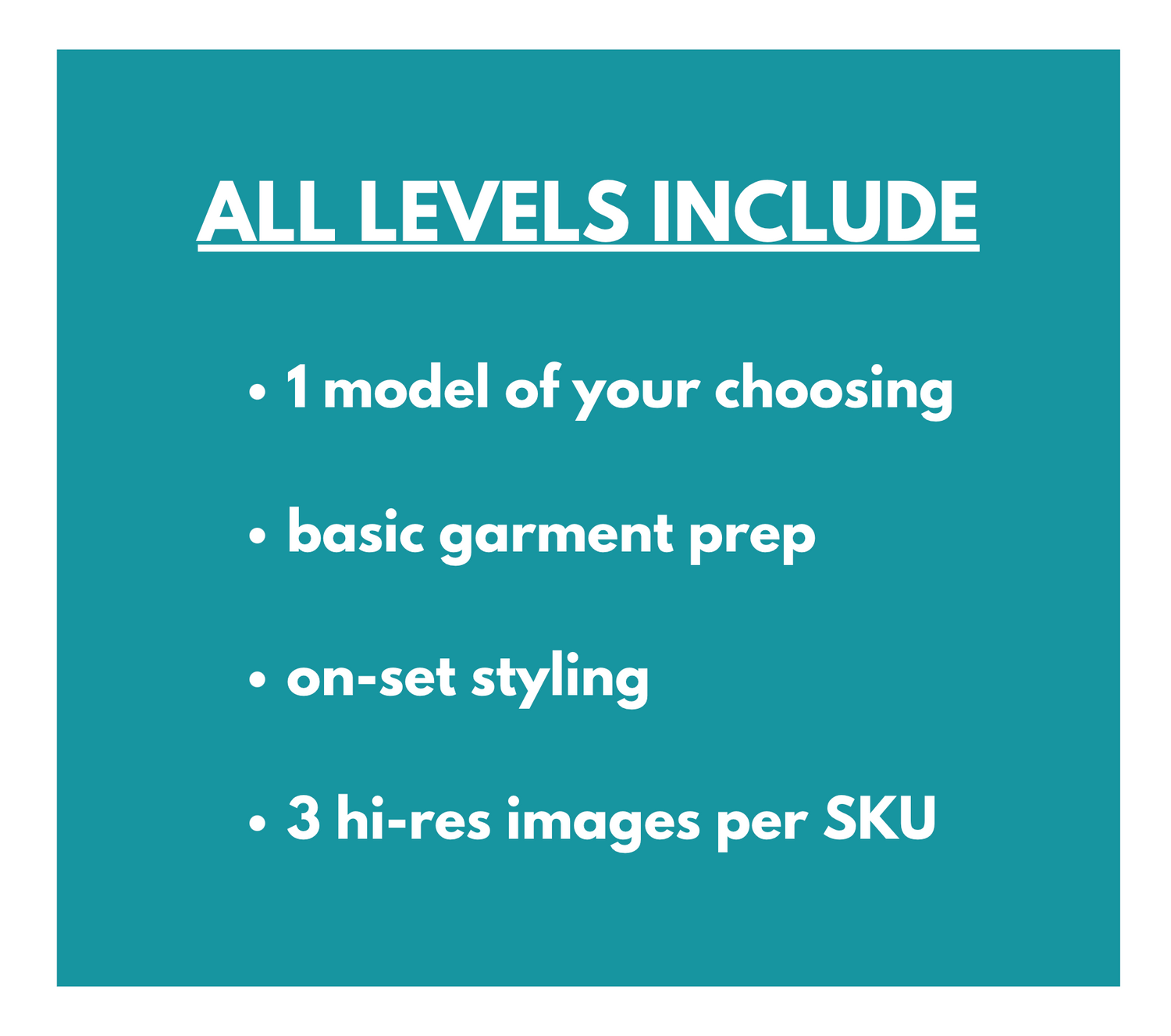 All pricing levels include