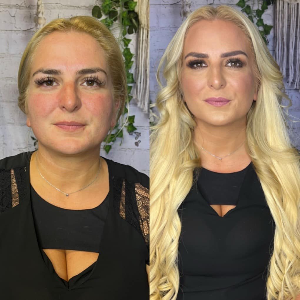 before and after boudoir hair and makeup transformation Tacoma WA