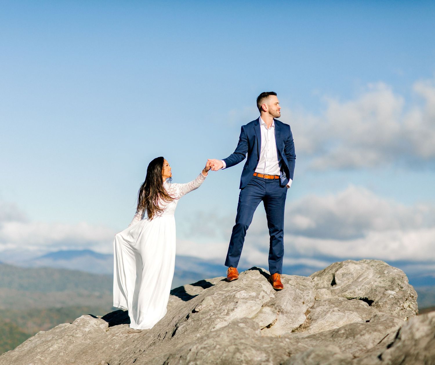 Elopement portrait in the NC mountains.