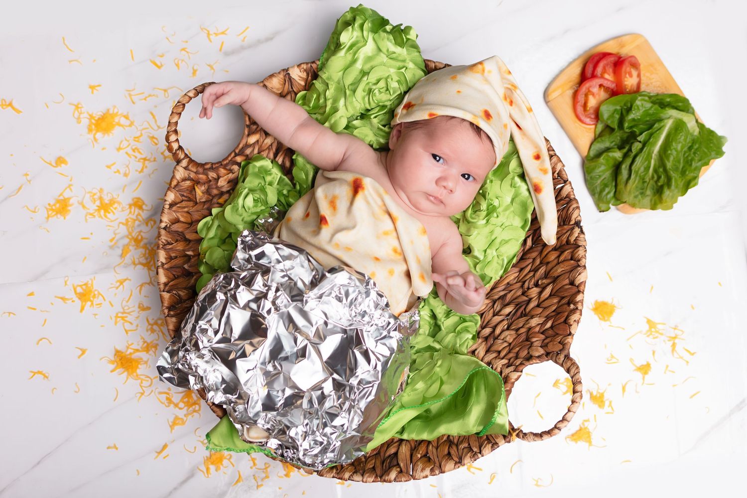 baby as a burrito