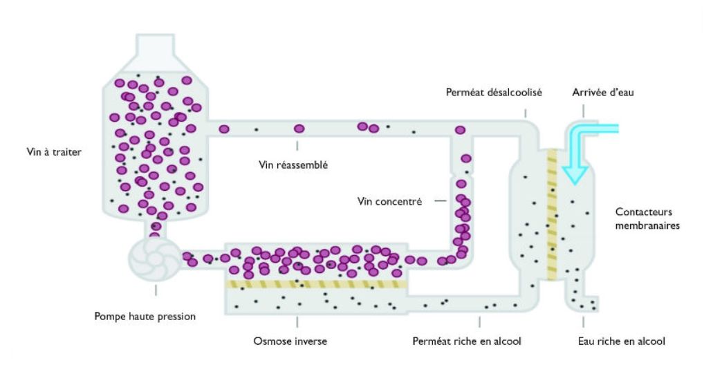schéma d'une technique de désalcoolisation par Gemstab