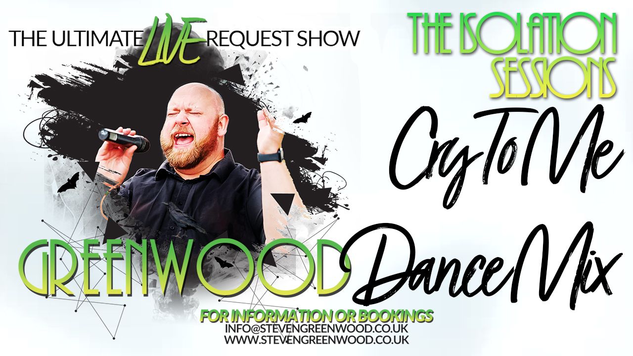 A stylized green and black promotional image for The Ultimate Request Show featuring Greenwood and The Equalizer Sessions.