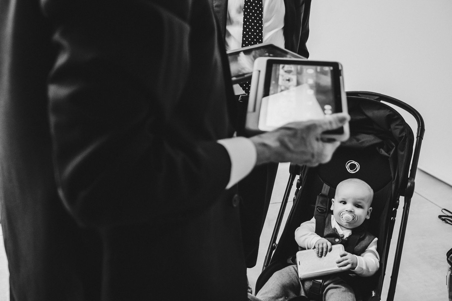 Wedding celebration with candid moments and laughter during an indoor reception.