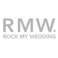 Rock My Wedding logo design in modern grey typography.