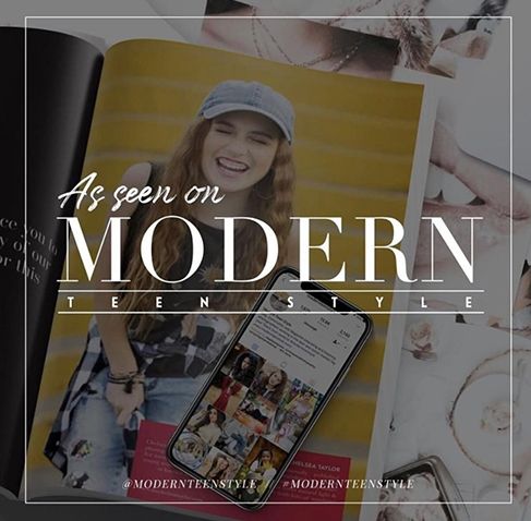 A modern lifestyle blog post preview showing a yellow-tinted photo and social media content on a mobile device display.