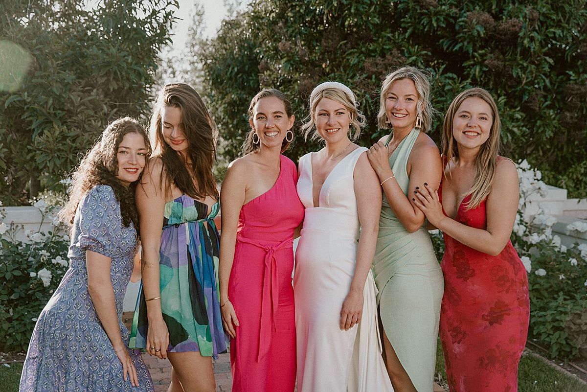 Guests laughing and mingling at intimate Western Cape wedding
