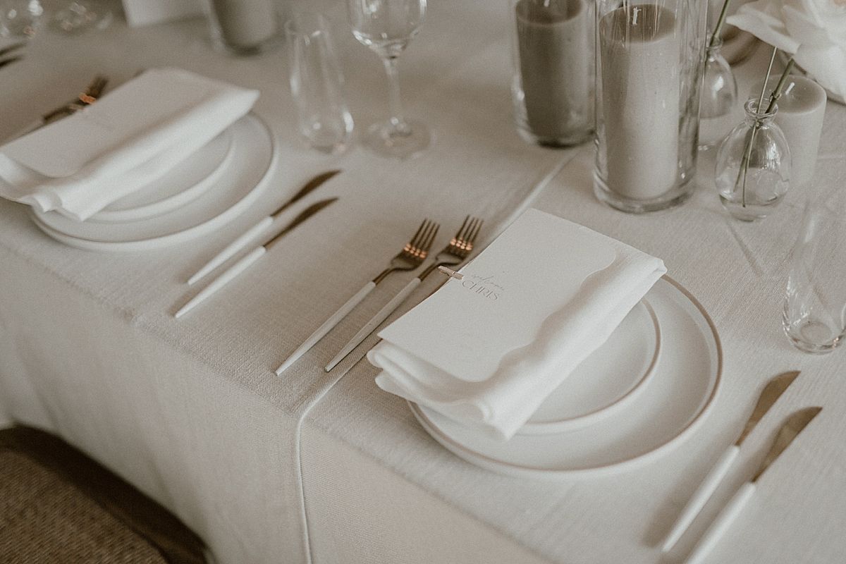 Decor details featuring floral arrangements by Kweek Studios