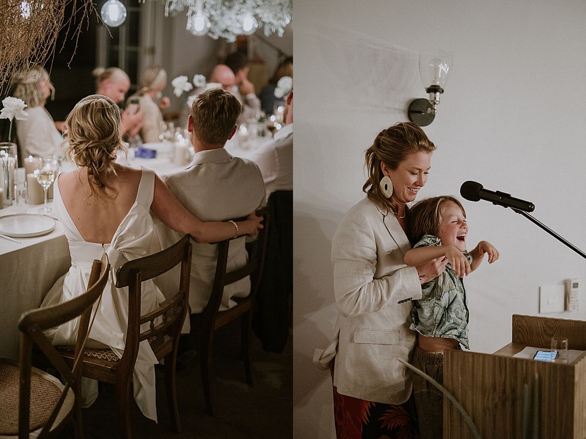 Intimate wedding reception in Cape Dutch venue at Penhill Farm, captured by Kusjka du Plessis