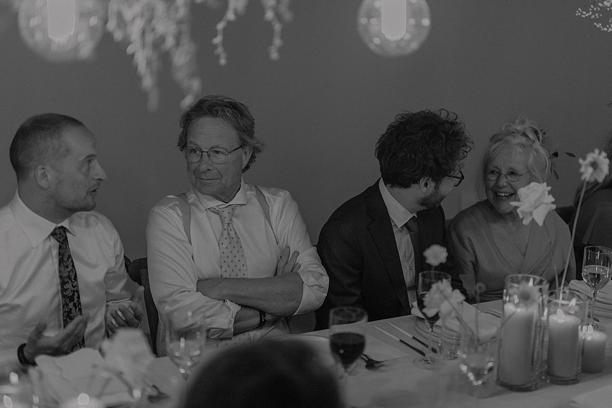 Intimate wedding reception in Cape Dutch venue at Penhill Farm, captured by Kusjka du Plessis
