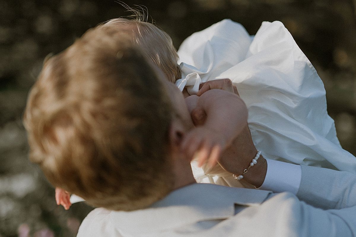 Bride and groom enjoying quiet moment at Penhill Manor
