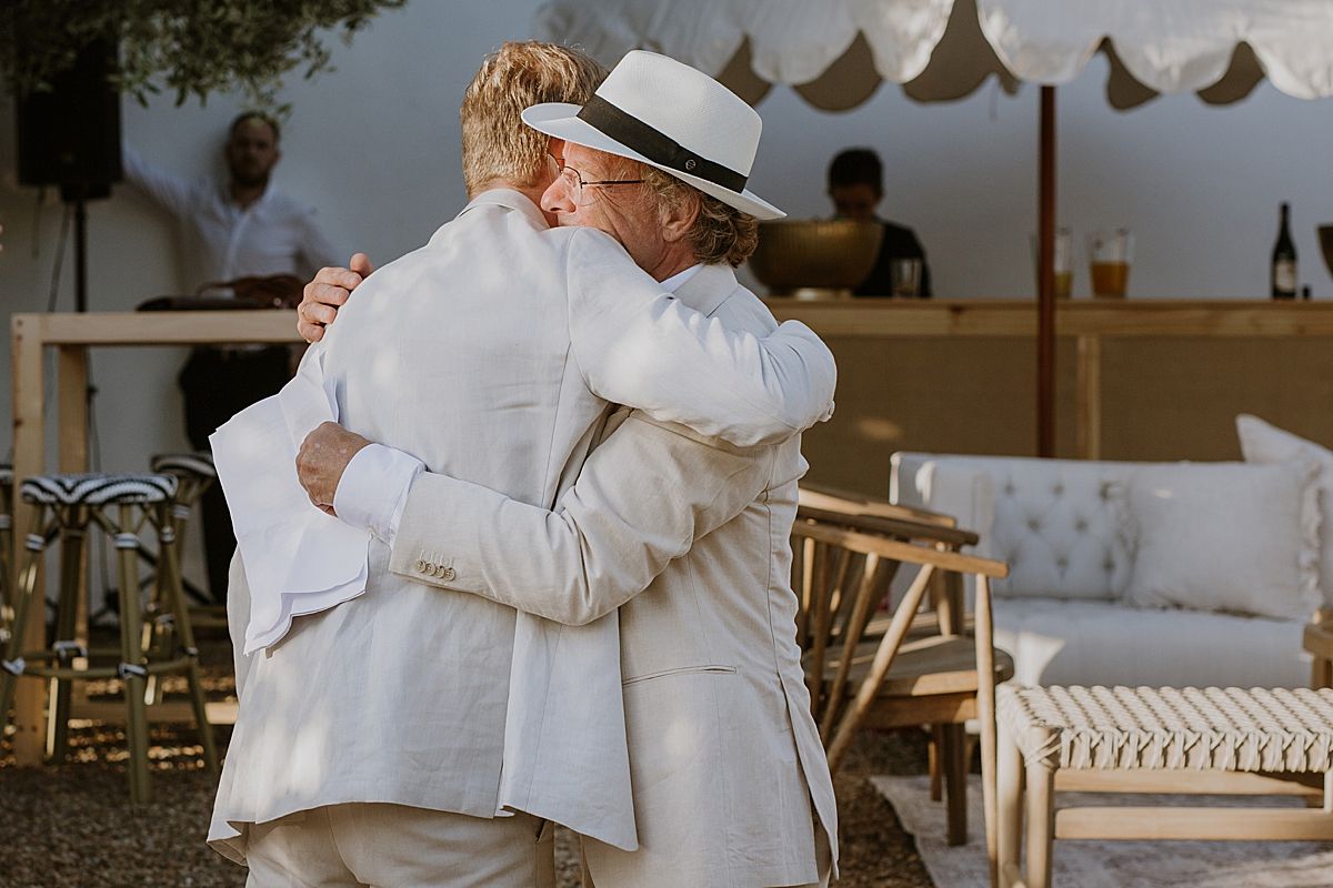 Guests laughing and mingling at intimate Western Cape wedding