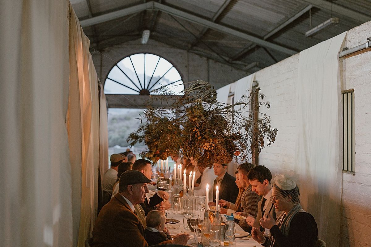 Elegant wedding table set with minimal decor