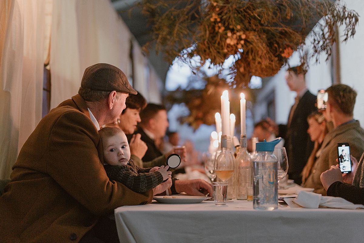 Elegant wedding table set with minimal decor