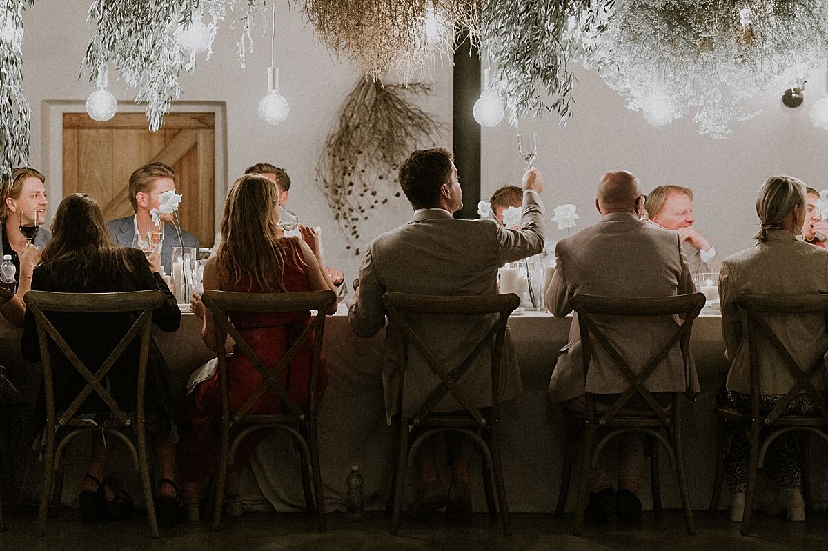 Intimate wedding reception in Cape Dutch venue at Penhill Farm, captured by Kusjka du Plessis
