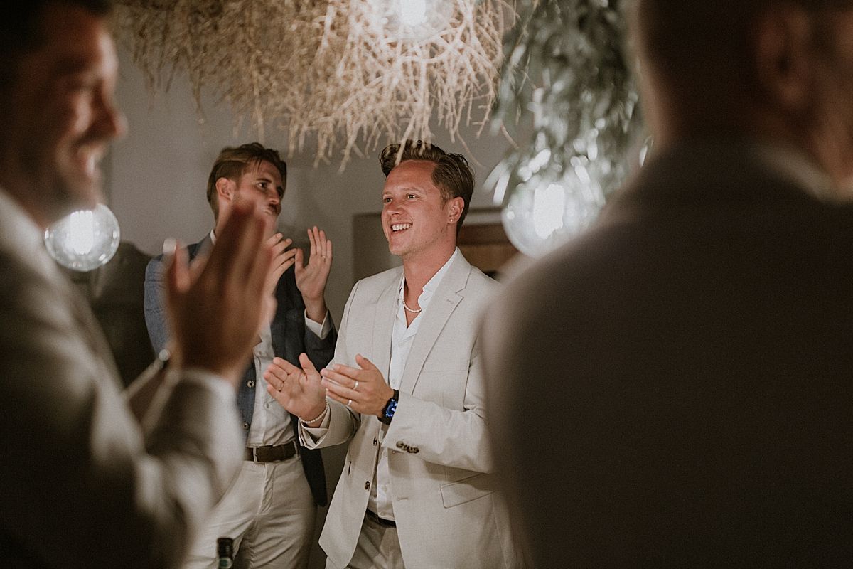 Intimate wedding reception in Cape Dutch venue at Penhill Farm, captured by Kusjka du Plessis
