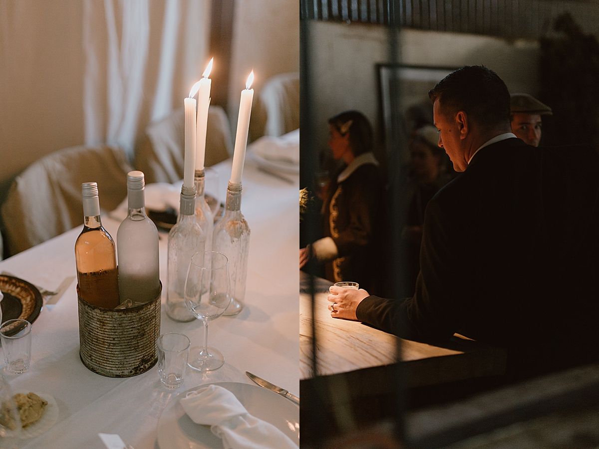 Elegant wedding table set with minimal decor