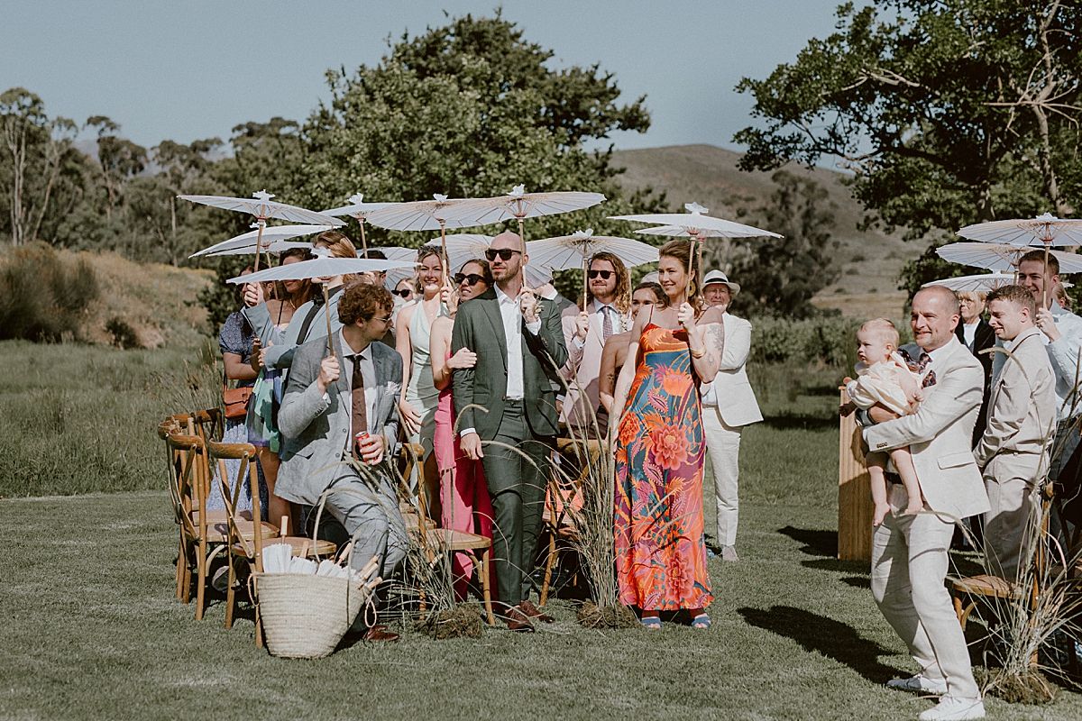 Guests laughing and mingling at intimate Western Cape wedding