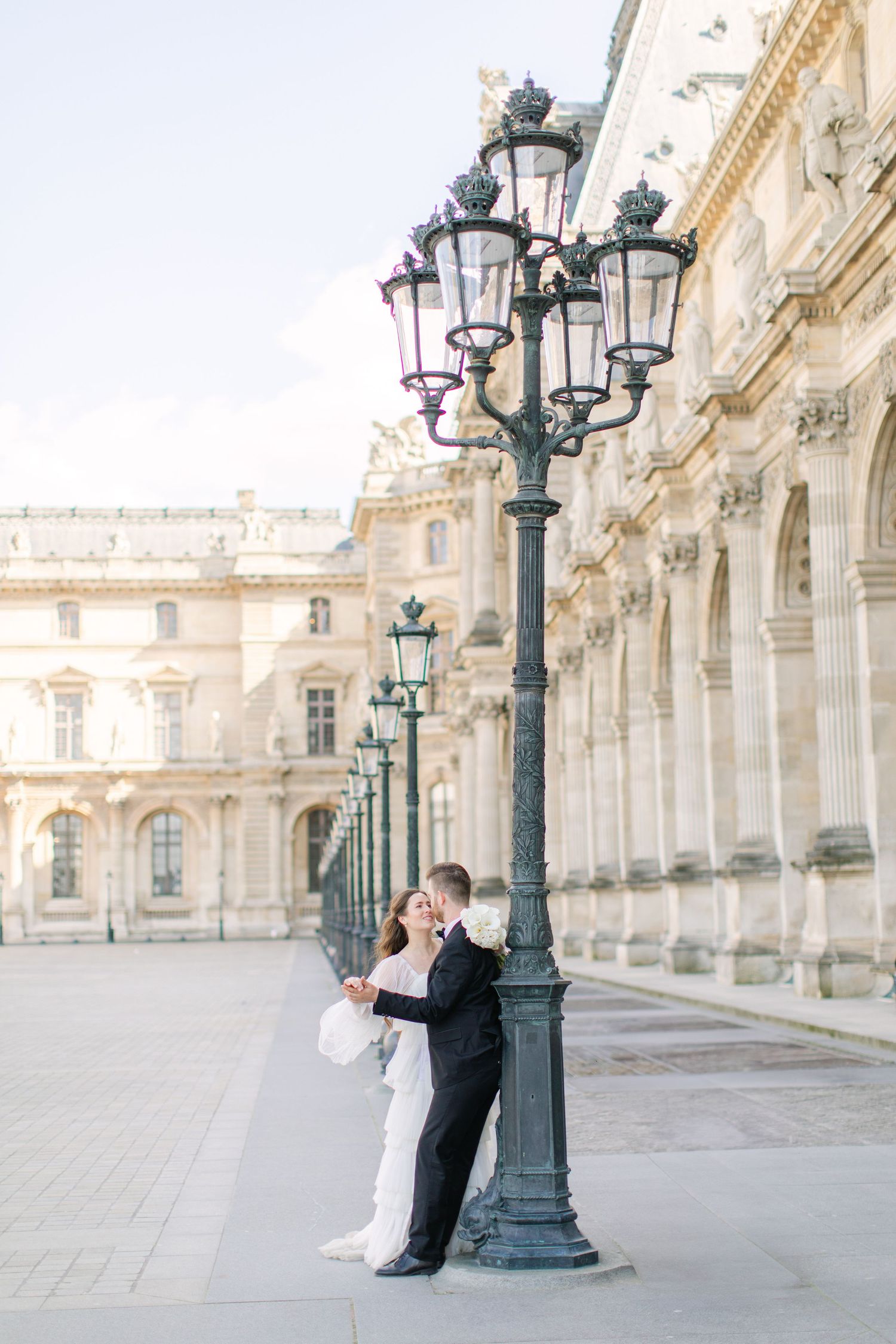 Paris Bridal Portraits around the louvre