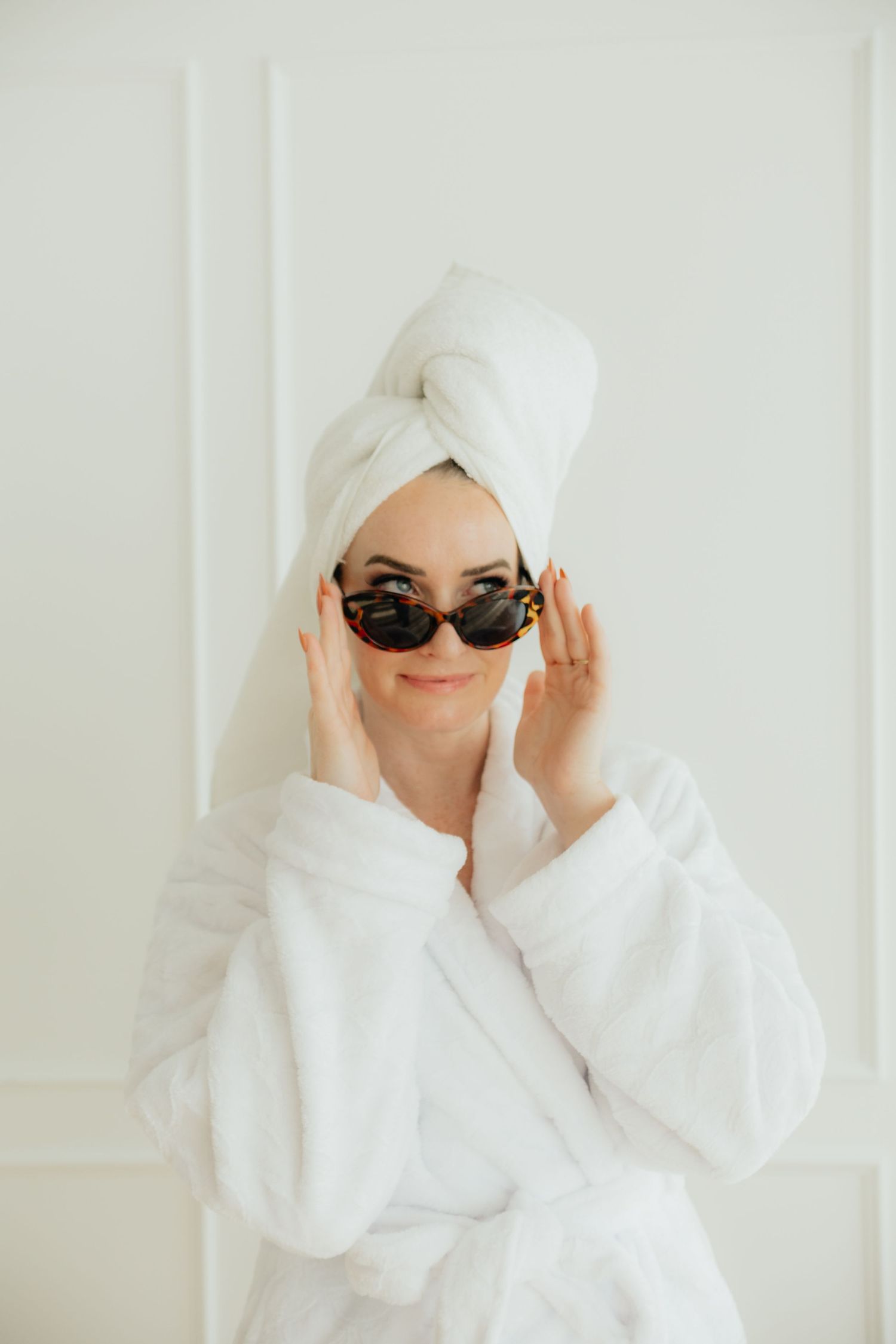 Branding Photos for an esthetician service provider taken at The Lumen Room indoor studio in Willow Park Texas by Kaitlyn Fleming Photograph