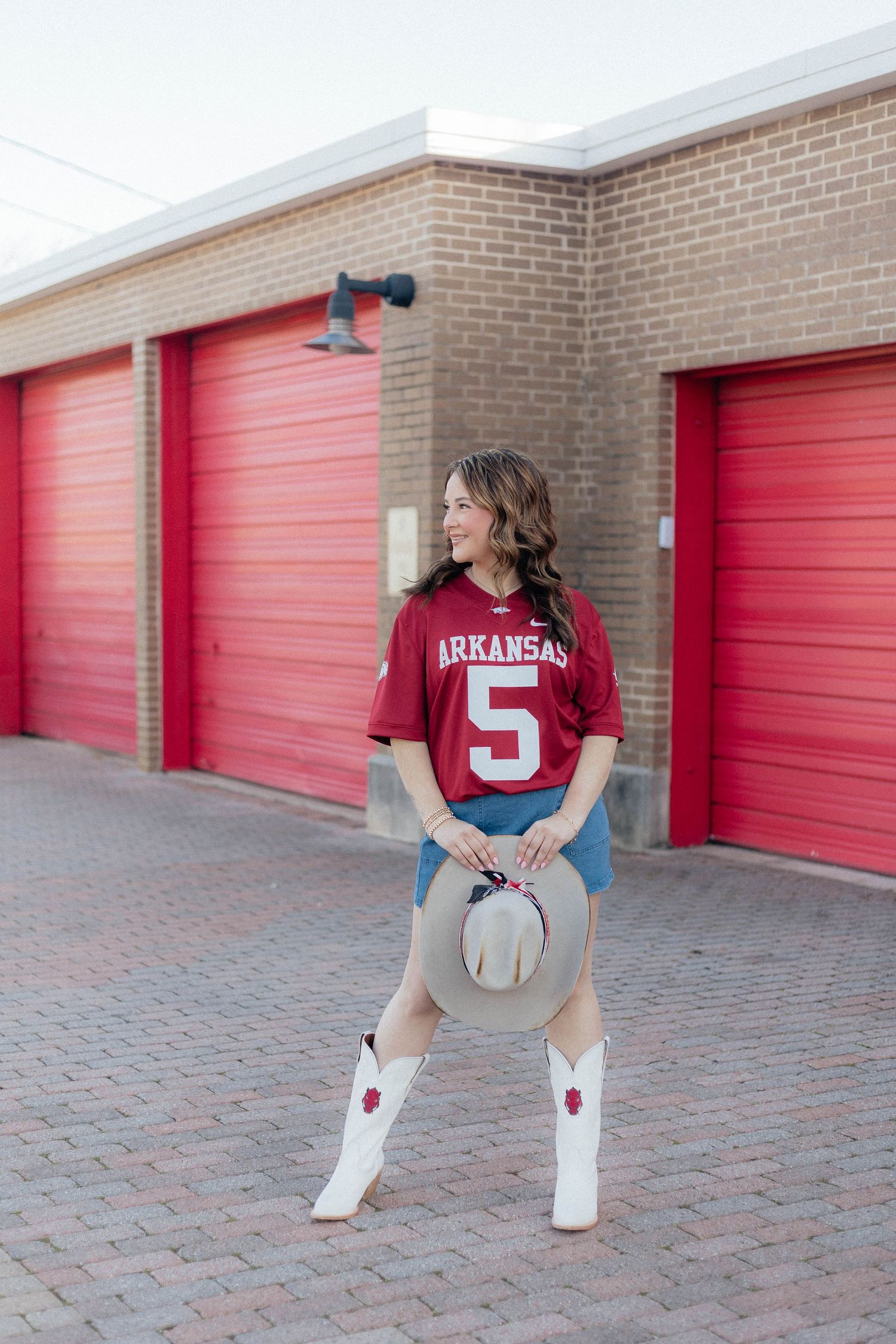 Senior personality photos at Roanoke Town Square in Roanoke, Texas taken by Kaitlyn Fleming Photography.