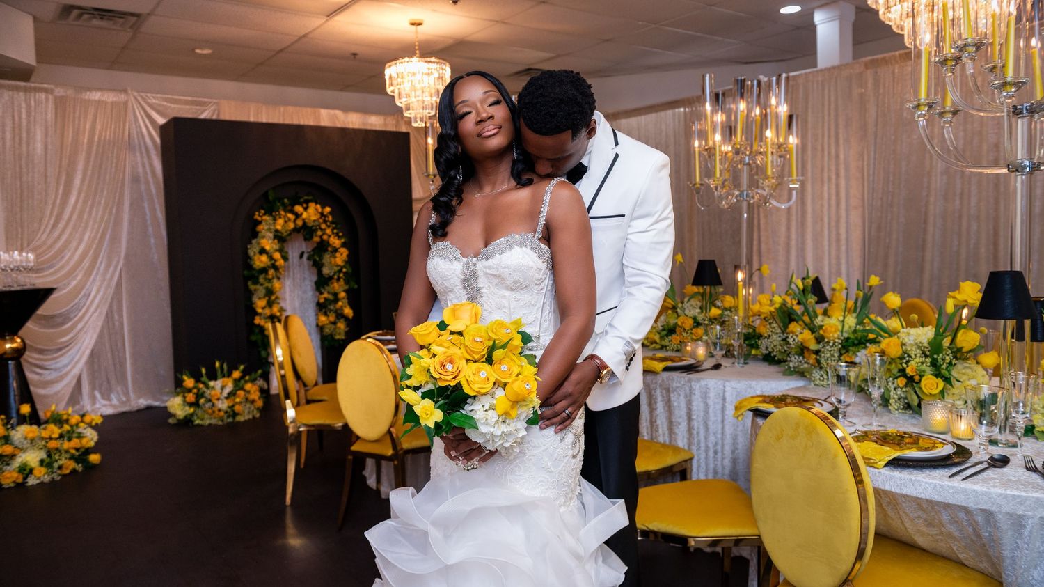 A Florida luxury wedding photographer photographed this bride and groom in this exquisite design by Behind The Veil Academy in Atlanta.
