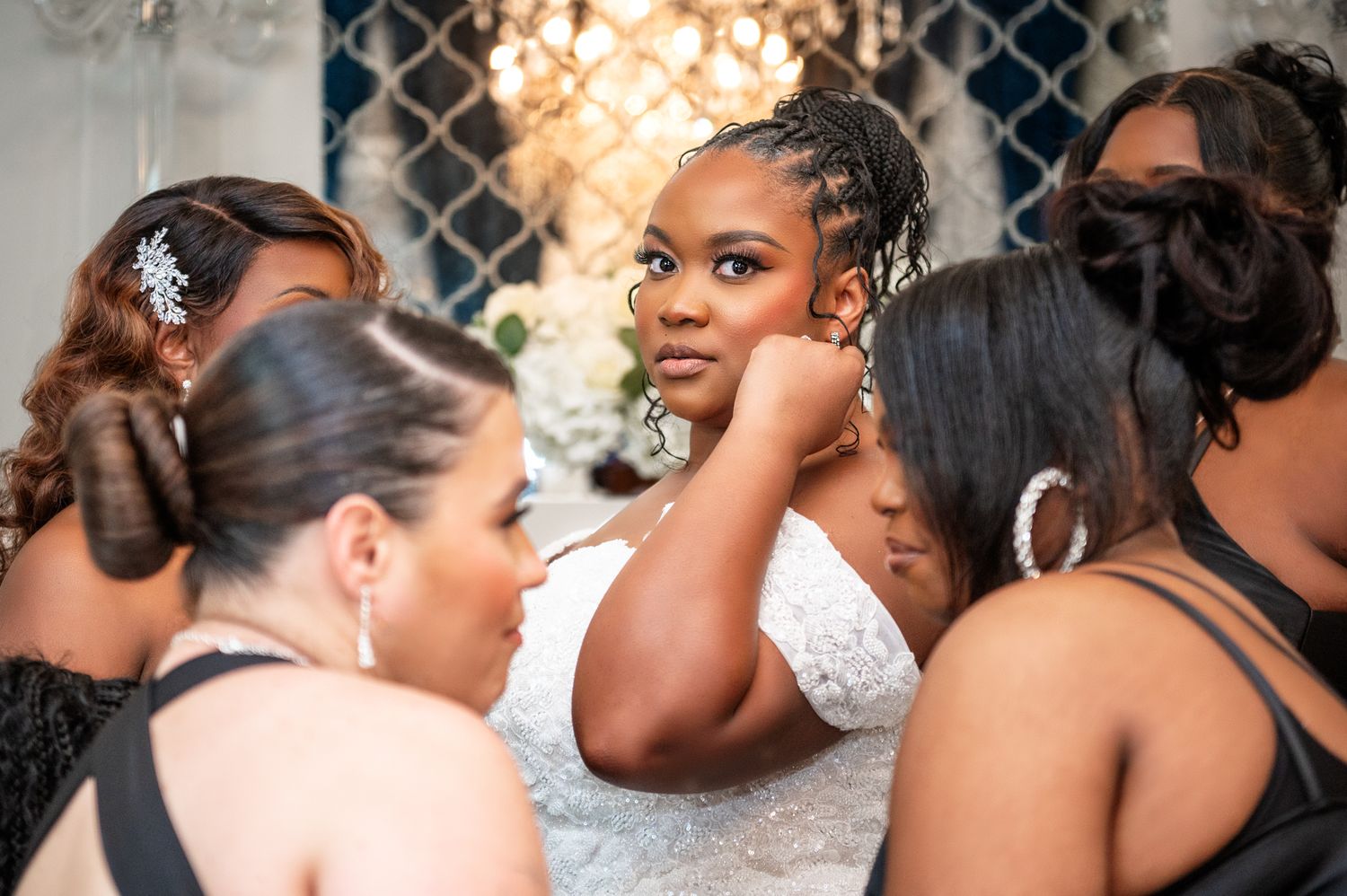 Bride walking down the aisle at Flagler Museum wedding